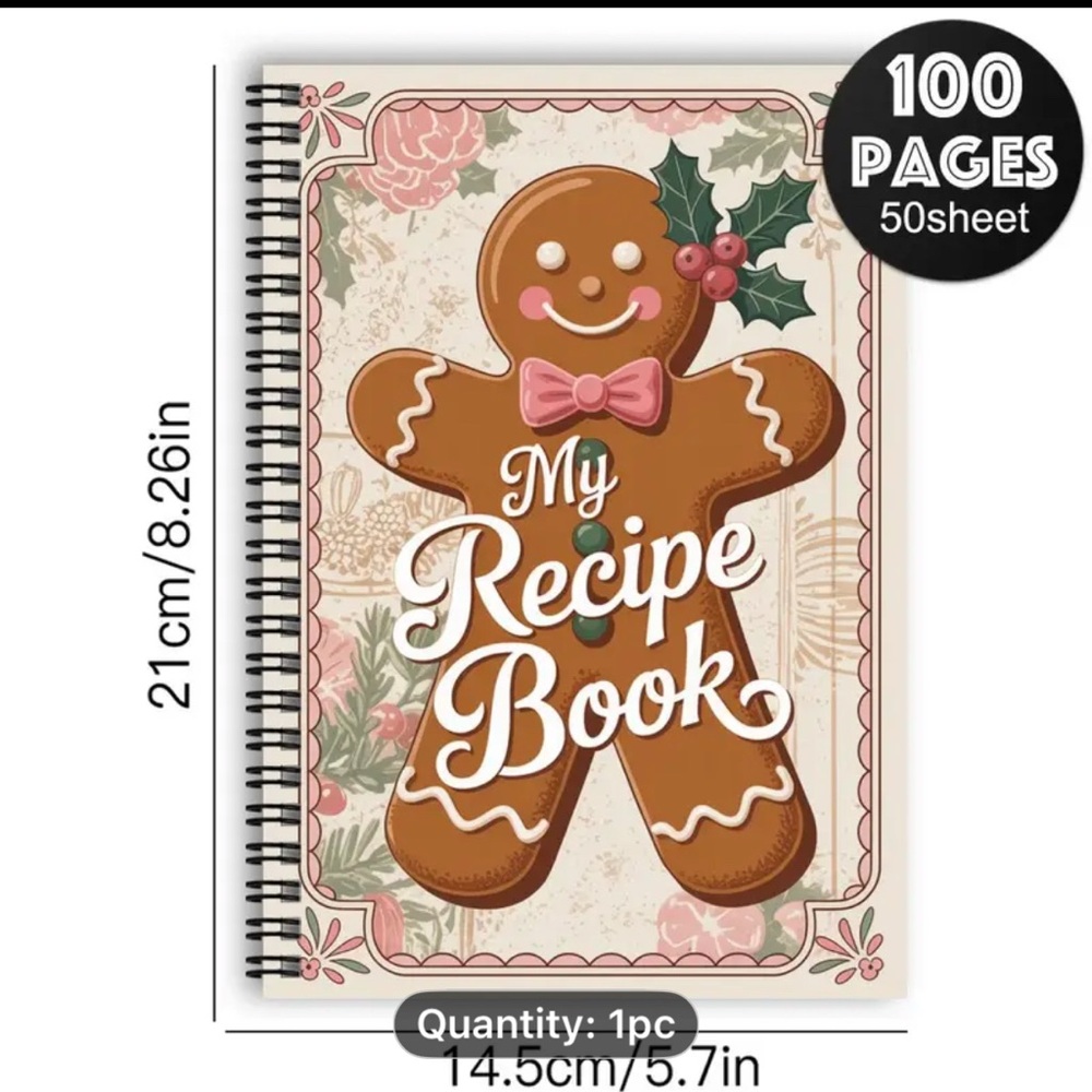 Gingerbread Recipe Book with 100 Pages - Picture 4 of 4